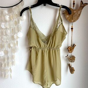 NASTY GAL Semi-Sheer Chiffon Teddy. Size XS.